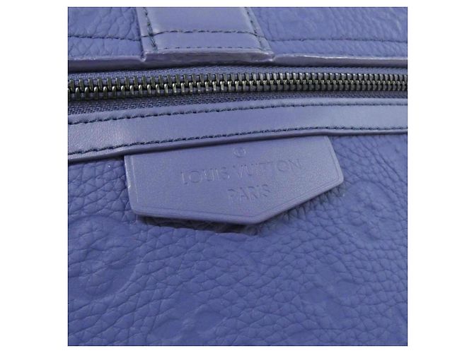 Borsa Messenger Louis Vuitton Taurillon Monogram S Cape Blu - vista 4