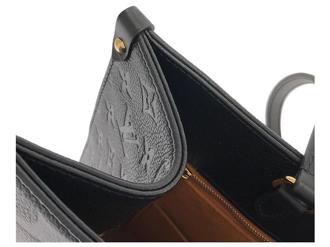 Borsa Louis Vuitton Monogram Empreinte OnTheGo MM Nero - vista 4