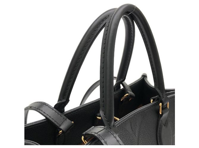Borsa Louis Vuitton Monogram Empreinte OnTheGo MM Nero - vista 5