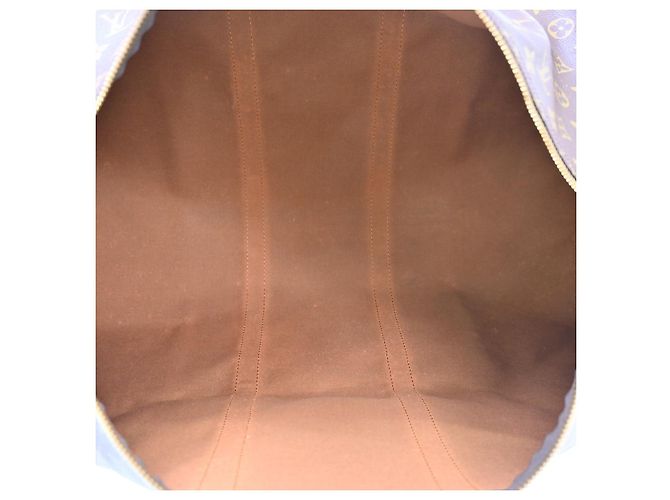 Louis Vuitton Keepall Canvas 55 Marrone - vista 3