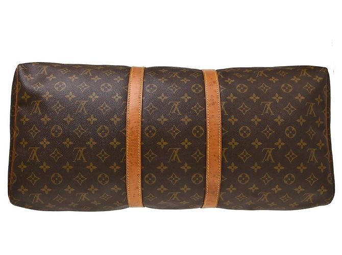 Louis Vuitton Keepall Canvas 55 Marrone - vista 7
