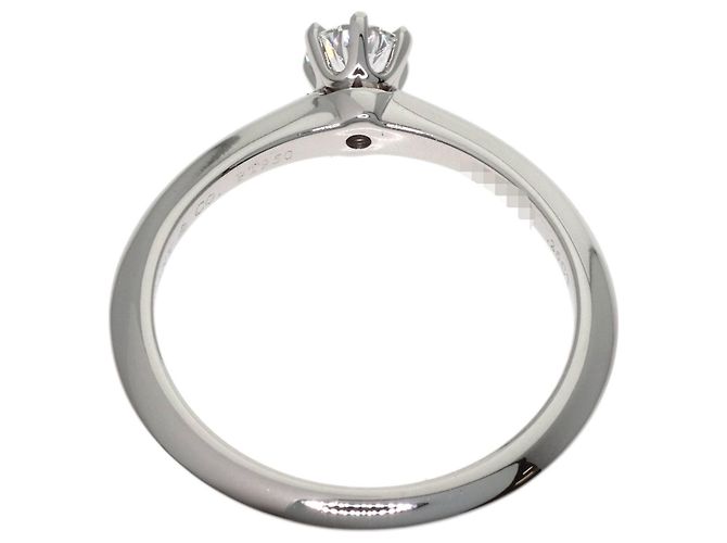 Anello solitario di diamante in platino Tiffany & Co. - vista 3