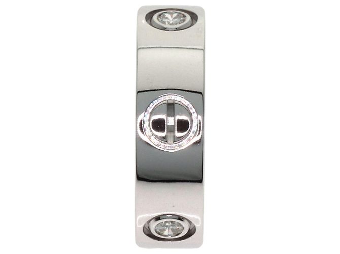 Cartier Love Ring halber Diamant in 18K Weißgold - Ansicht 3