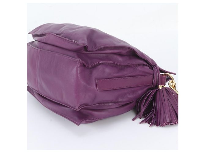 Borsa a tracolla in pelle Loewe Anagram Flamenco 30 Tassel - vista 4