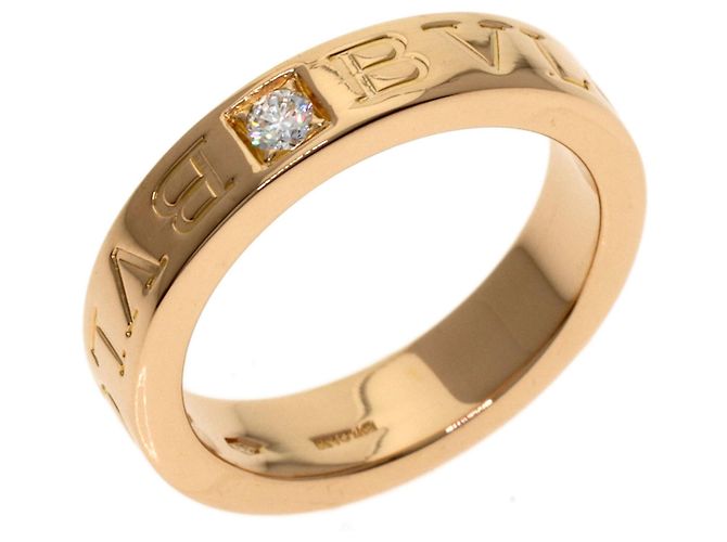 Bulgari Bague Double Logo en diamant en or rose 18K de Bvlgari - vue 2