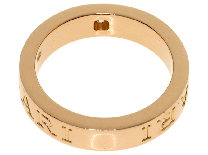 Bulgari Bague Double Logo en diamant en or rose 18K de Bvlgari - vue 4
