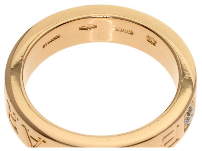Bulgari Bague Double Logo en diamant en or rose 18K de Bvlgari - vue 5