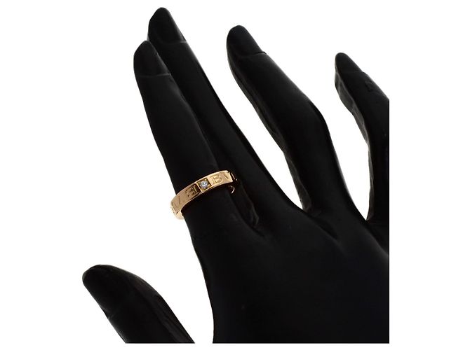 Bulgari Bague Double Logo en diamant en or rose 18K de Bvlgari - vue 6