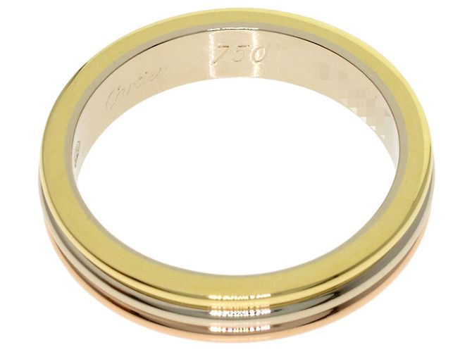 Cartier Three-Color 18K Gold Band Ring - view 4