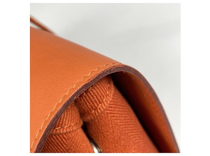 Hermès Borsa Hermes Valparaiso MM Arancione - vista 4