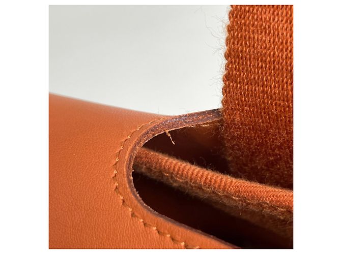 Hermès Borsa Hermes Valparaiso MM Arancione - vista 5
