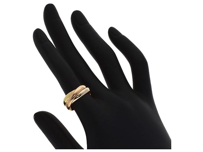 Anello Cartier Trinity in oro rosa bianco e giallo 18K - vista 4