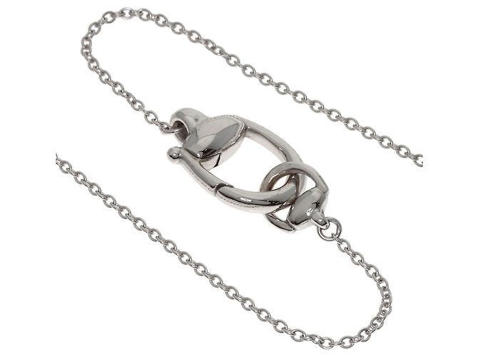 Collana Horsebit Gucci in oro bianco 18K - vista 3