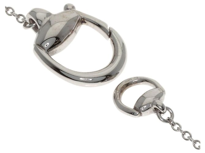 Collana Horsebit Gucci in oro bianco 18K - vista 4