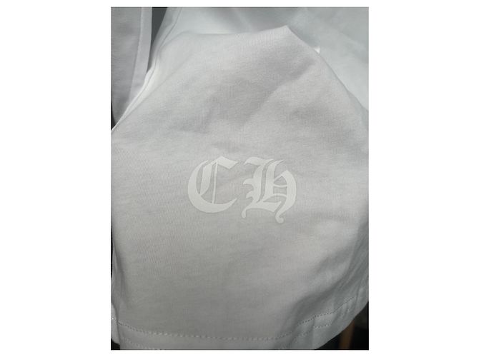 Chrome Hearts T-Shirt Maniche Lunghe Logo Bianca Bianco - vista 3