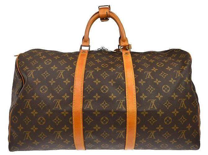 Louis Vuitton Keepall Canvas 50 Marrone - vista 2