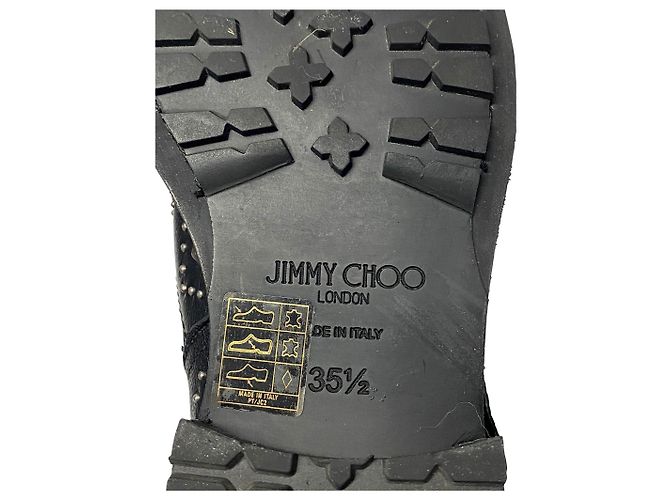 Stivaletti Biker Youth Jimmy Choo in Pelle Nera con Borchie - vista 6