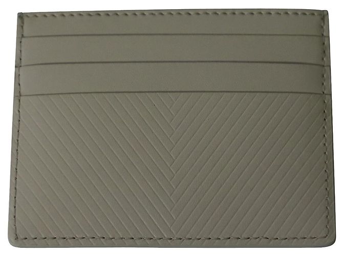 Portacarte Giorgio Armani con emblema in pelle bianca - vista 2