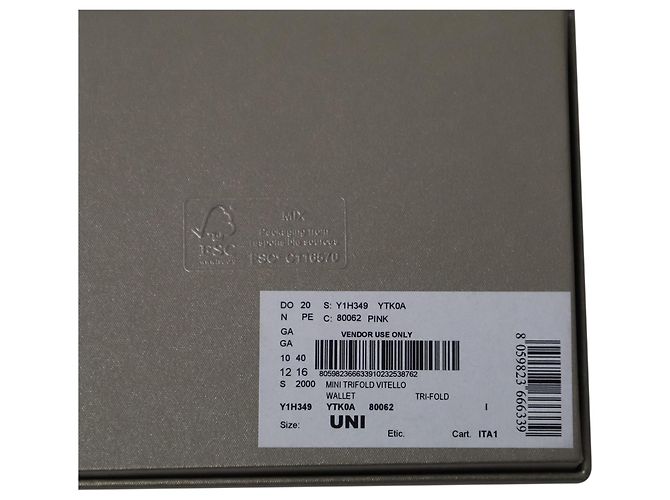 Portacarte Giorgio Armani con emblema in pelle bianca - vista 6