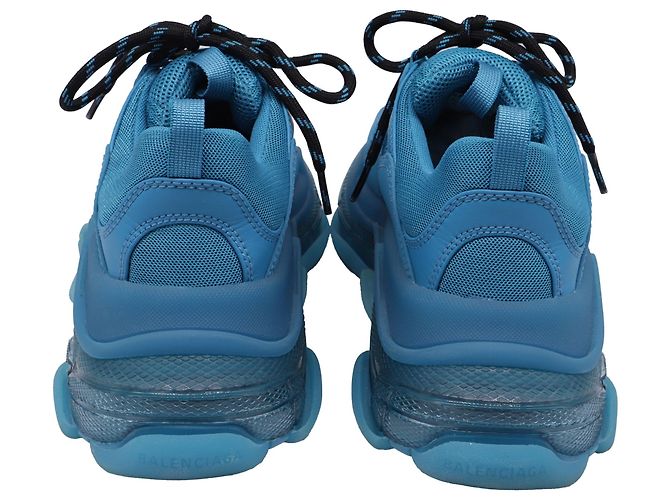 Everyday Baskets Balenciaga Clear Sole Triple S en polyester bleu - vue 5
