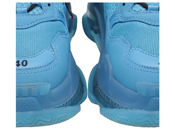 Everyday Baskets Balenciaga Clear Sole Triple S en polyester bleu - vue 7