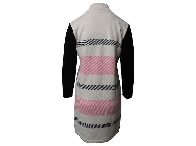 Courreges Courrèges Rollkragenstrickkleid aus mehrfarbiger Wolle Python drucken - Ansicht 2