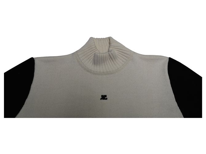 Courreges Courrèges Rollkragenstrickkleid aus mehrfarbiger Wolle Python drucken - Ansicht 4
