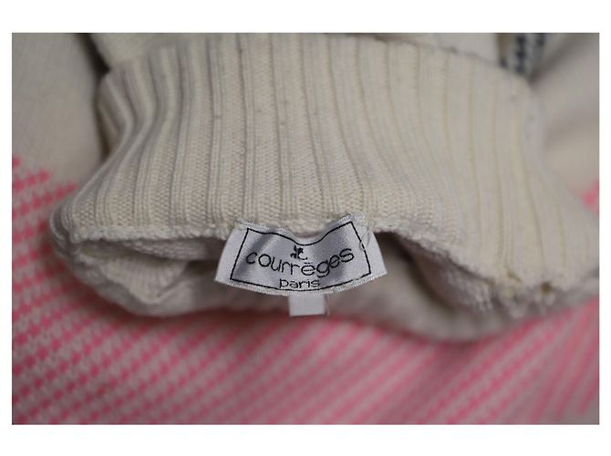 Courreges Courrèges Rollkragenstrickkleid aus mehrfarbiger Wolle Python drucken - Ansicht 5