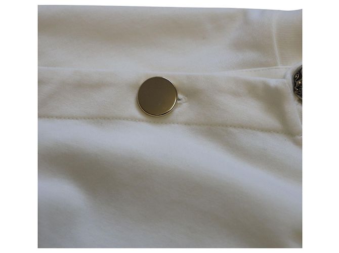Camiseta Alexander McQueen con botones decorados en algodón blanco - vista 10