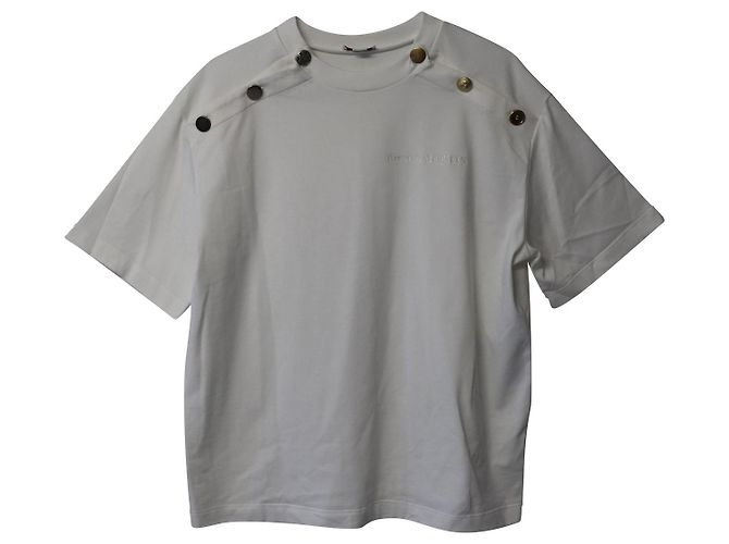 Camiseta Alexander McQueen con botones decorados en algodón blanco - vista 5