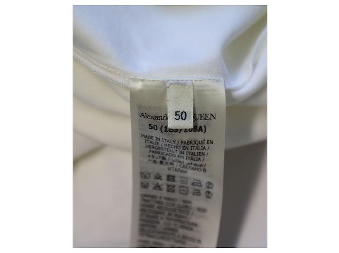 Camiseta Alexander McQueen con botones decorados en algodón blanco - vista 8
