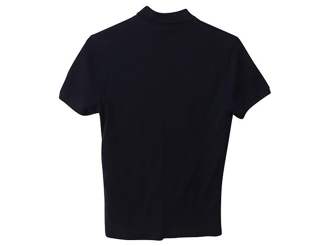 Polo Gucci Web Crest Logo in cotone nero Blu - vista 2