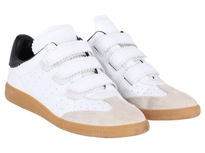 Baskets Beth d'Isabel Marant en cuir blanc - vue 2