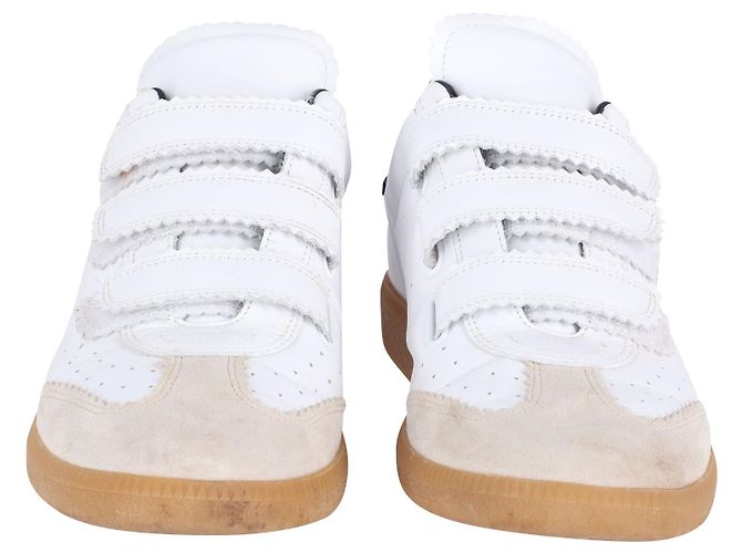 Baskets Beth d'Isabel Marant en cuir blanc - vue 3