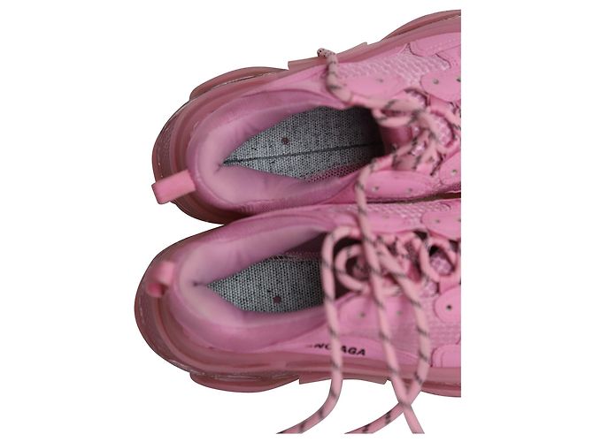 Balenciaga Triple S Sneaker aus rosa Polyester Pink - Ansicht 11