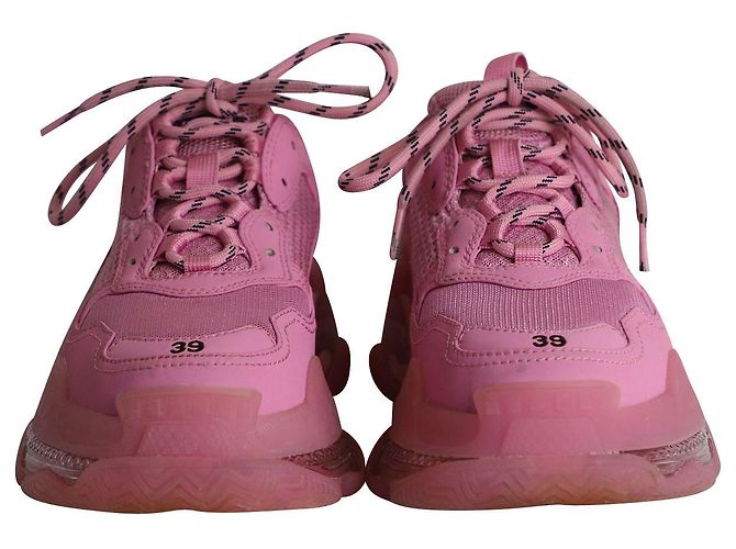 Balenciaga Triple S Sneaker aus rosa Polyester Pink - Ansicht 2