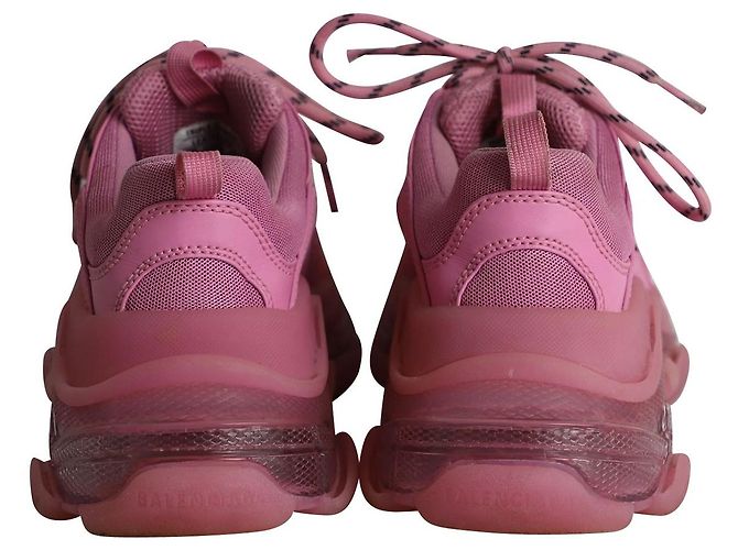 Balenciaga Triple S Sneaker aus rosa Polyester Pink - Ansicht 4