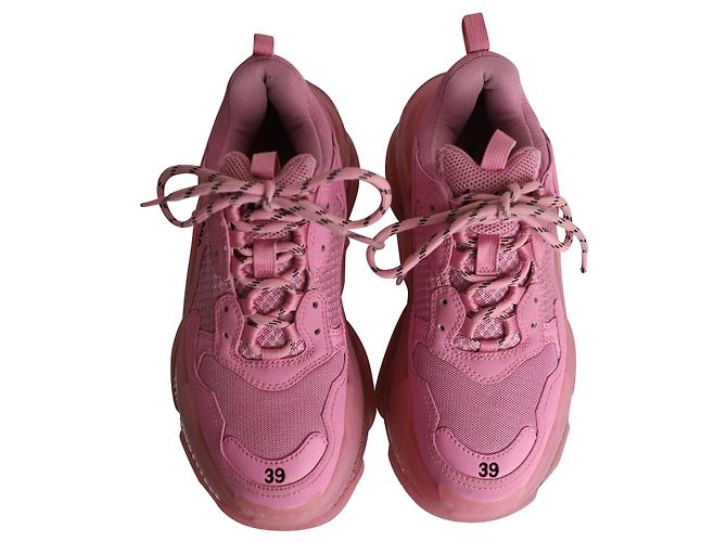 Balenciaga Triple S Sneaker aus rosa Polyester Pink - Ansicht 5