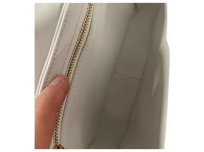 Céline Borsa Teen Triomphe Celine in pelle di vitello bianca Bianco - vista 5