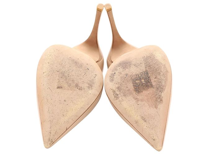 Autre Marque Décolleté Gladiator con lacci Valentino in vernice Nude Marrone Carne - vista 5