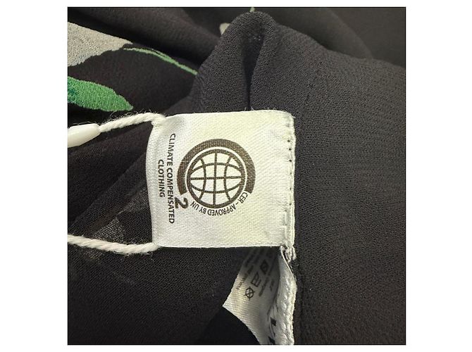 Falda midi cruzada Dainty Georgette de Ganni en viscosa negra - vista 4
