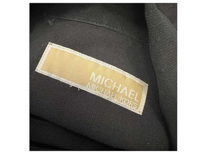 Camicetta trasparente con fiocco al collo Michael Kors in chiffon nero - vista 5