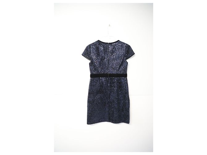 Mini abito glitterato Maje in paillettes blu navy - vista 13