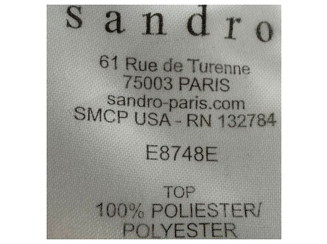 Sandro Body mit Palmenprint aus Polyester in Schwarz - Ansicht 3