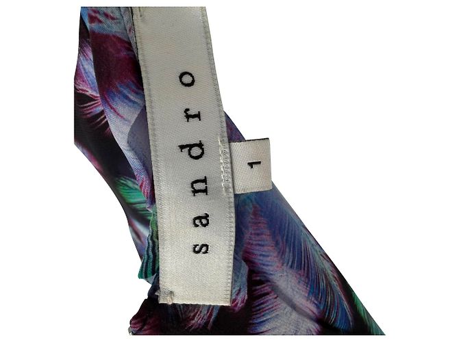 Sandro Body mit Palmenprint aus Polyester in Schwarz - Ansicht 4