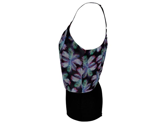 Sandro Body mit Palmenprint aus Polyester in Schwarz - Ansicht 5