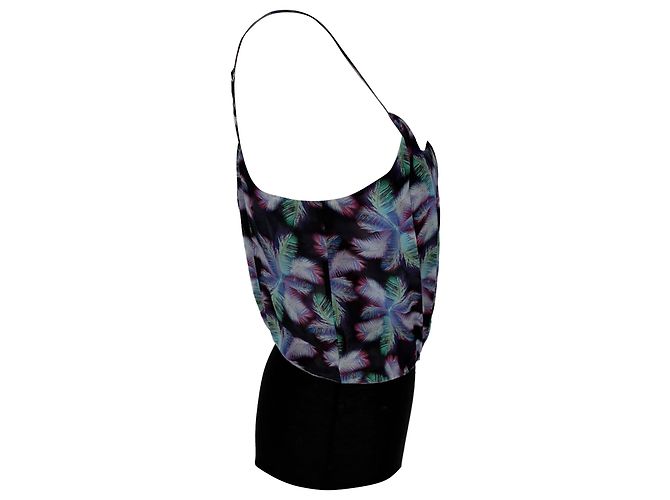Sandro Body mit Palmenprint aus Polyester in Schwarz - Ansicht 7
