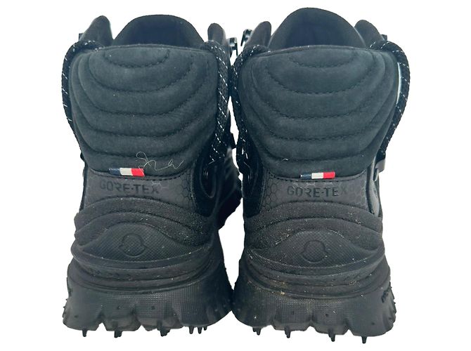 Sneakers alte Moncler Trailgrip High GTX in pelle nera Nero - vista 11