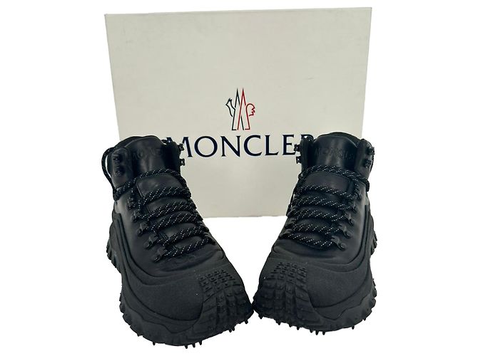 Sneakers alte Moncler Trailgrip High GTX in pelle nera Nero - vista 20