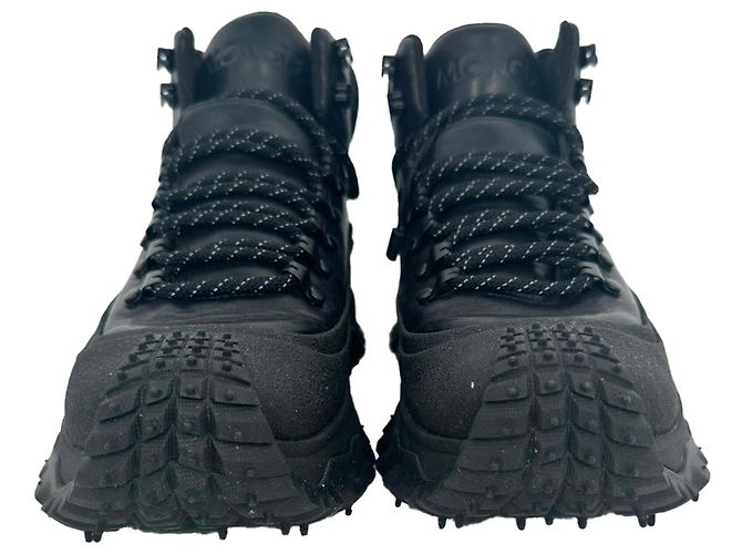 Sneakers alte Moncler Trailgrip High GTX in pelle nera Nero - vista 7